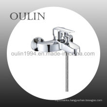 Round Wall Mounted Brass Chrome Bath Shower Faucet